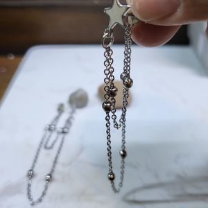 Handmade hoop style earrings silver stainless steel